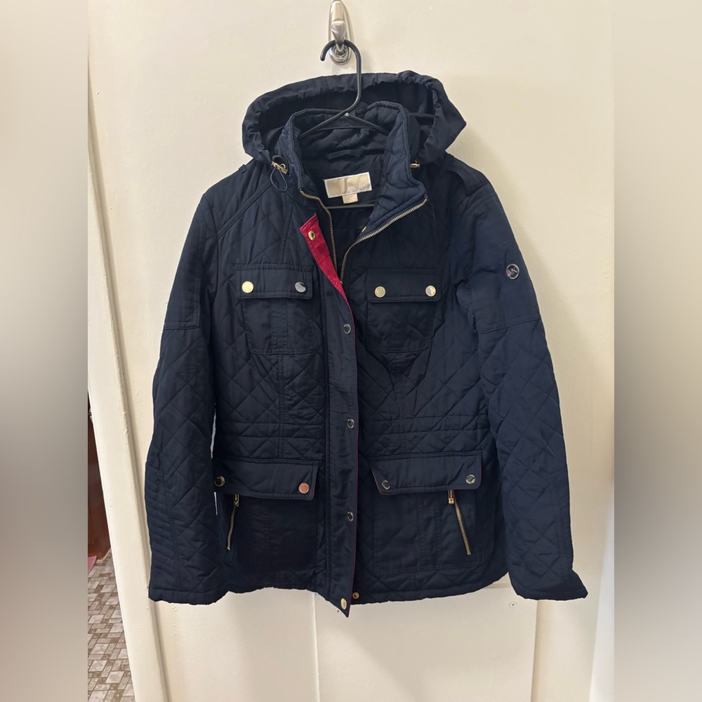 Michael Kors Women's Hooded Quilted Anorak Jacket